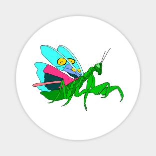 Colorful Praying Mantis Digital Art Magnet